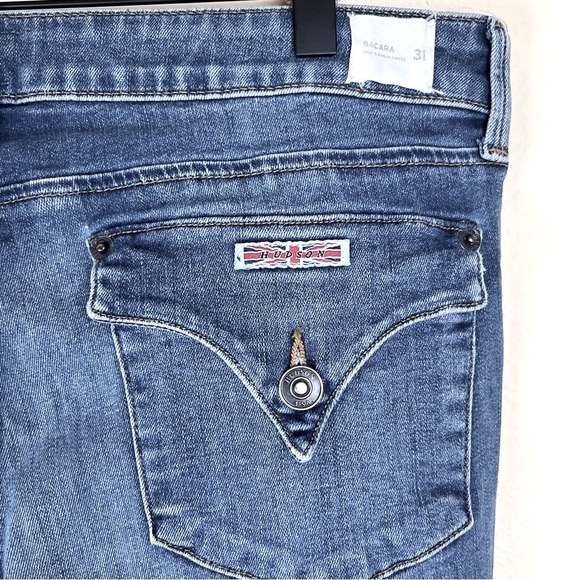 Hudson Jeans Women’s 31 Bacara Crop Straight Cuffed MONMARTRE Medium Wash - Picture 6 of 14